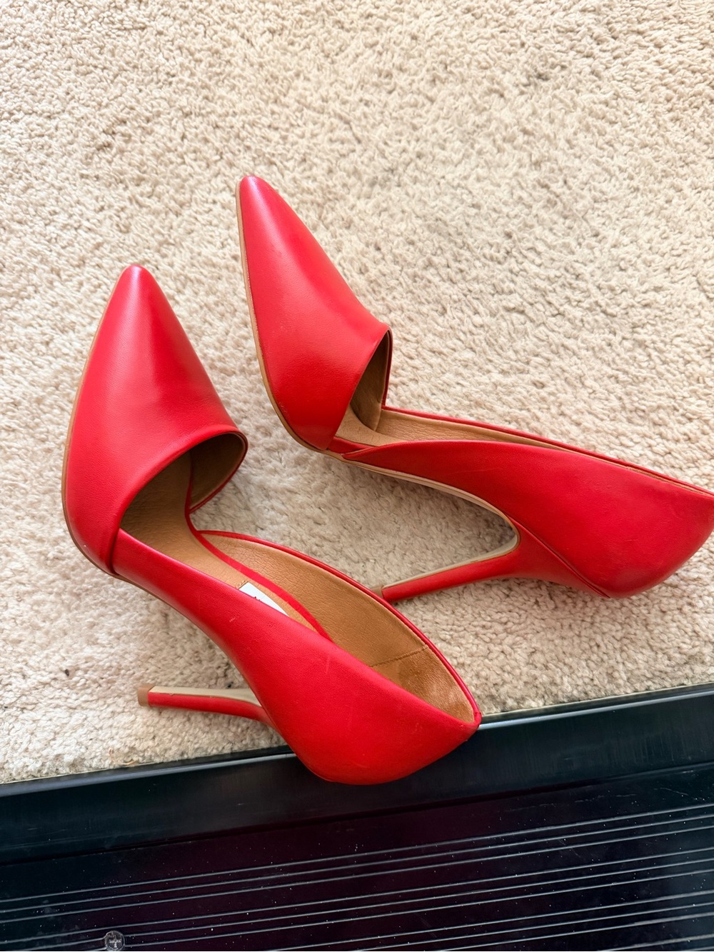 Steve Madden Red Pointed-Toe D'Orsay Stiletto Heels